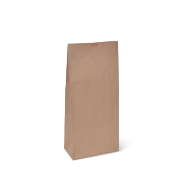PAPER BAG UNIBAG NO 2 BROWN HEAVY DUTY 160 X 85 X 350MM BLOCK BOTTOM SINGLES