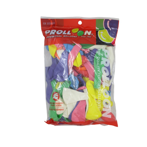 BALLOONS PROLLOON ASSORTED PACK 100