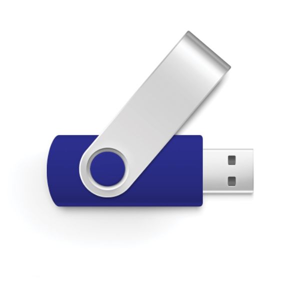 KENSINGTON SWIVEL FLASH DRIVE USB 20 16GB BLUE