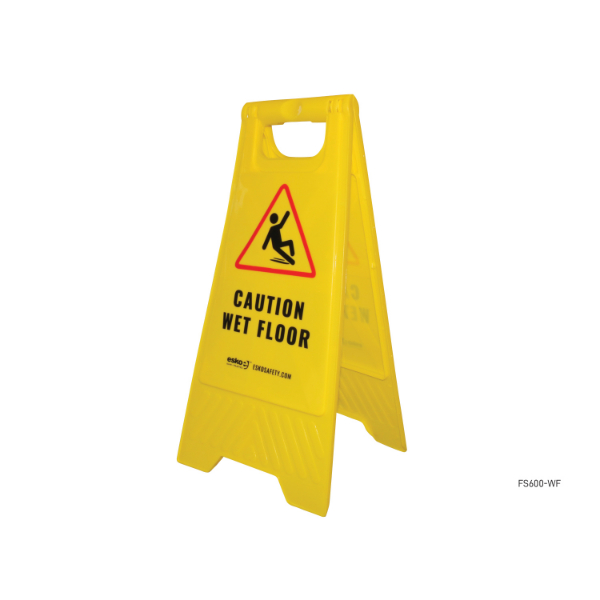 SIGN CAUTION WET FLOOR YELLOW