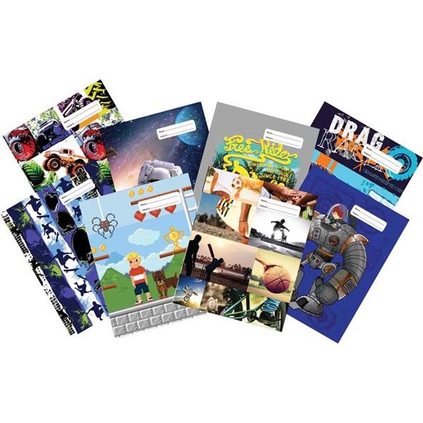 SPENCIL A4 BOOK COVER ASSORTED BOYS