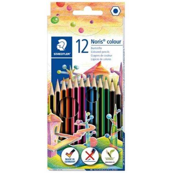 STAEDTLER NORIS 1280 JUMBO COLOURED PENCILS PKT 10