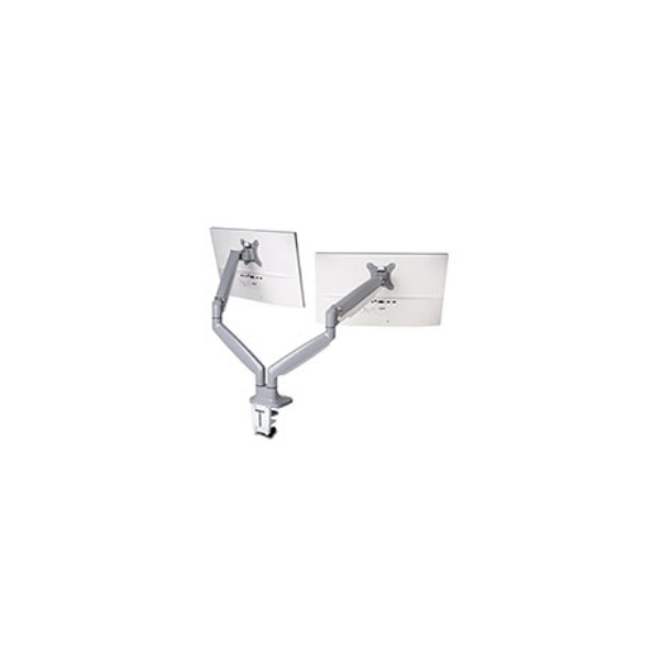 KENSINGTON SMARTFIT ONE TOUCH ADJUST DUAL MONITOR ARM GREY