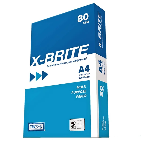 X BRITE PREMIUM COPY PAPER A4 80GSM PACK 500 SHEETS