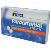 FIRST AID PARACETAMOL ETHICS TABLETS 500MG BOX OF 20