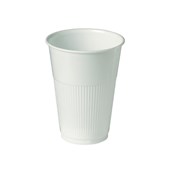 HUHTAMAKI DISPOSABLE CUP WHITE PLASTIC COLD CUP 230ML PKT50