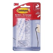 COMMAND CORD ORGANISER 3M ADHESIVE 17301 CORD CLIPS MEDIUM PKT4