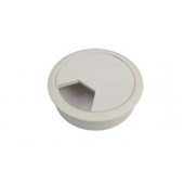 CABLE PORT 80MM ROUND WHITE