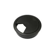 CABLE PORT 60MM ROUND BLACK