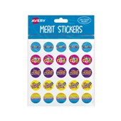 AVERY 698008 MERIT STICKERS ASSORTED CAPTIONS 2 22MM PACK 300