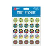 AVERY 698007 MERIT STICKERS ASSORTED CAPTIONS 3 22MM PACK 300