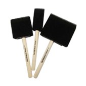 FOAM BRUSH WITH WOODEN HANDLE PACK3