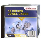 VERBATIM CDDVD JEWEL CASES BLACK PKT10