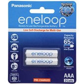 BATTERY PANASONIC ENELOOP AAA RECHARGEABLE NIMH 800MAH PKT2