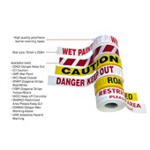 ESKO WARNING TAPE FOR BARRIER W75MM X L250M DANGER KEEP OUT RED AND WHITE