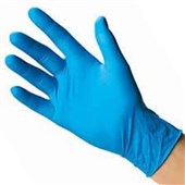 DISPOSABLE GLOVES BLUE NITRILE POWDER FREE MEDIUM PACK 100