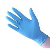 DISPOSABLE GLOVES BLUE NITRILE POWDER FREE LARGE PACK 100