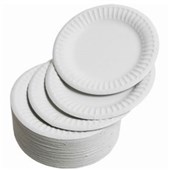DISPOSABLE PLATE PAPER 150MM COATED PACK 50