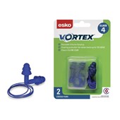 VORTEX REUSABLE EAR PLUGS CORDED CLASS 4 SLC 80 22DB BLUE 2 PAIRSPACK