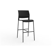 KNIGHT GAME BAR STOOL BLACK FRAMEBLACK SHELL