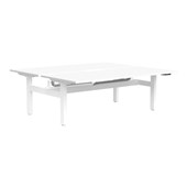 BURO ALTRI HEIGHT ADJUSTABLE BACK TO BACK DESK WHITE FRAME 1800 X 800