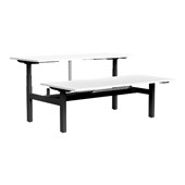 BURO ALTRI HEIGHT ADJUSTABLE BACK TO BACK DESK BLACK FRAME 1800 X 800