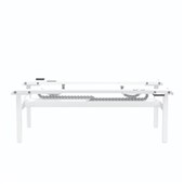 BURO ALTRI HEIGHT ADJUSTABLE WHITE BACK TO BACK FRAME FOR 1500  1800 DESK TOPS