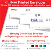 CUSTOM PRINT ENVELOPE POSTAGE INCLUDED WINDOW E9 BOX 500