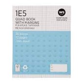 EXERCISE BOOK 2WRITE 1E5 QUARTO MATH QUAD 7MM RULED 36 LEAF