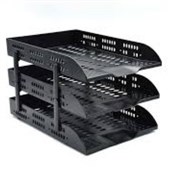 DOCUMENT TRAY DELI 9215 BLACK TRIPLE TIER