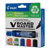 PILOT BEGREEN VBOARD MASTER WHITEBOARD MARKER BULLET 23MM ASSORTED PACK 5