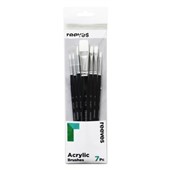 REEVES ACRYLIC BRUSHES 7 PIECE SET