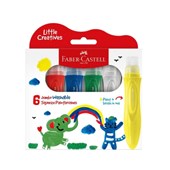 FABER CASTELL LITTLE CREATIVES JUMBO WASHABLE SQUEEZE PAINTBRUSHES PACK6