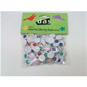 DAS MOVING EYES ASSORTED SIZE AND COLOUR PACK 100