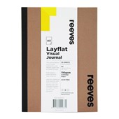 REEVES LAYFLAT A5 JOURNAL KRAFT COVER 30 SHEETS