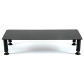 FLUTELINE MONITOR STAND METAL HEIGHT ADJUSTABLE TO 190MM LARGE BLACK