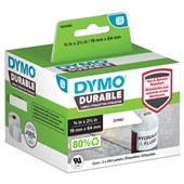 DYMO 1933085 LW DURABLE LABELS 19 X 64MM BLACK ON WHITE ROLL 900