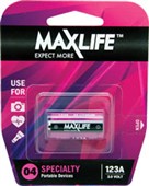 MAXLIFE BATTERY LITHIUM 123A 3 VOLT