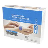 AEROPLAST PLASTERS BLUE VISUAL WASHPROOF FOOD GRADE BOX 100