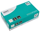 HYTEC DISPOSABLE GLOVES LATEX POWDER FREE CLEAR XLARGE BOX 100