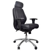 BURO EVEREST EXECUTIVE CHAIR HIGH BACK 1LEVER ARMS LEATHER AND MESH BLACK