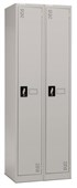 PRECISION CLASSIC LOCKER 4 TIER BANK OF 2 W750 X D457 X H1800MM SILVER GREY