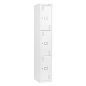 PRECISION CLASSIC STORAGE LOCKER 3 TIER W375 X D457 X H1800MM WHITE SATIN