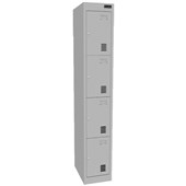 OPD STORAGE LOCKER 4 TIER W300 X D450 X H1800MM STONE GREY