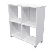 ZEALAND CUBBY HOLE BOOKCASE 4 CUBE W800 X D300 X H850MM WHITE