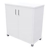 ZEALAND CREDENZA W800 X D400 X H835MM 50MM FEET WHITE