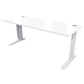 ZEALAND MIRAGE DESK W1800 X D600 X H725MM SILVER BASE WHITE TOP