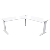 ZEALAND MIRAGE WORKSTATION W1500 X W1500 X D700 X H725MM SILVER FRAME WHITE TOP