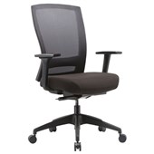 BURO MENTOR OFFICE CHAIR MESH BACK WITH ARMS NYLON BASE BLACK