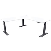 ZEALAND HEIGHT ADJUSTABLE WORKSTATION ELECTRIC W1800 X W1800 X D700 X H6501250MM WHITE